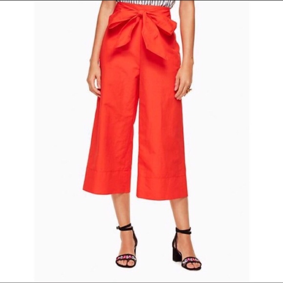 NWT Kate Spade Cherpeper Slub Cotton Culotte - Picture 5 of 8